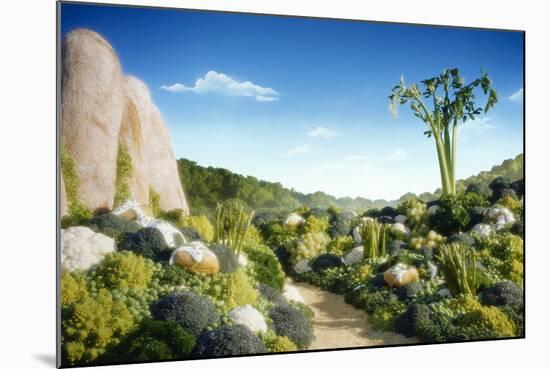Landscape of Vegetables and Bread-Hartmut Seehuber-Mounted Photographic Print