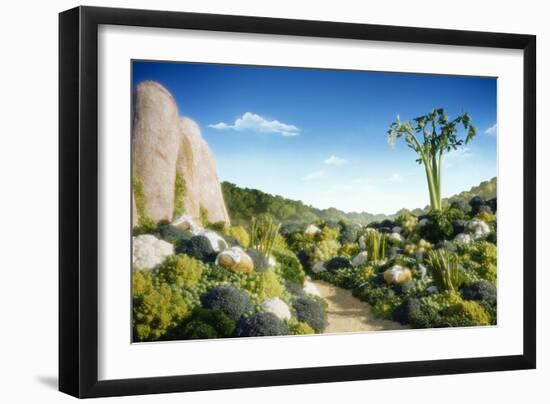 Landscape of Vegetables and Bread-Hartmut Seehuber-Framed Photographic Print