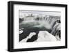 Landscape of waterfalls, Godafoss, Iceland.-Bill Young-Framed Photographic Print