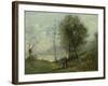 Landscape (Oil on Canvas)-Jean Baptiste Camille Corot-Framed Giclee Print