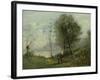 Landscape (Oil on Canvas)-Jean Baptiste Camille Corot-Framed Giclee Print