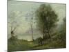 Landscape (Oil on Canvas)-Jean Baptiste Camille Corot-Mounted Giclee Print