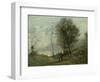 Landscape (Oil on Canvas)-Jean Baptiste Camille Corot-Framed Giclee Print