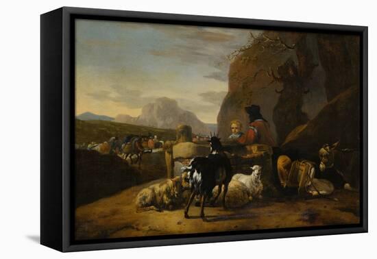 Landscape (Oil on Canvas)-Jan Baptist Weenix-Framed Stretched Canvas