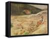 Landscape (Oil on Panel)-Gustave Courbet-Framed Stretched Canvas