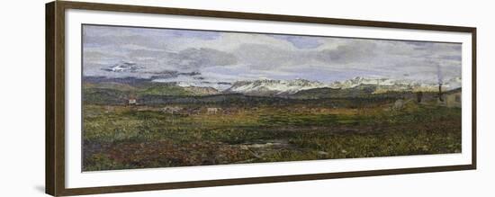 Landscape on Maloja or Return to His Hometown, 1895-Giovanni Segantini-Framed Giclee Print