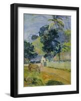 Landscape on Tahiti, 1899-Paul Gauguin-Framed Premium Giclee Print