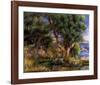 Landscape on the Coast Near Menton-Pierre-Auguste Renoir-Framed Art Print