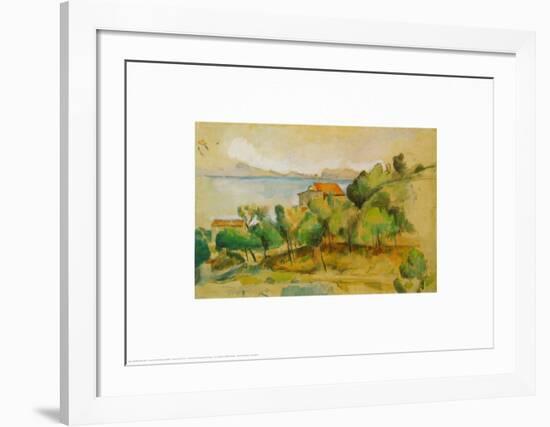 Landscape on the Mediterranean-Paul Cézanne-Framed Art Print