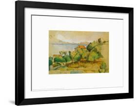 Landscape on the Mediterranean-Paul Cézanne-Framed Art Print