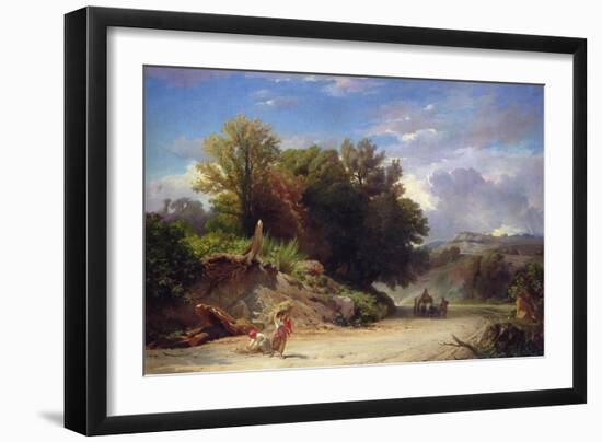 Landscape on the Outskirts of Rome, 1853-Jean Achille Benouville-Framed Giclee Print