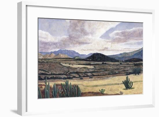 Landscape on the Way to Teotitlan, 1999-Pedro Diego Alvarado-Framed Giclee Print