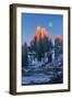 Landscape Painting of Abandoned Building at Sunset-Tithi Luadthong-Framed Art Print