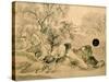 Landscape Panels-Yosa Buson-Stretched Canvas