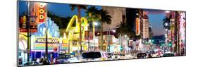 Landscape Panoramic, Night, Hollywood Blvd, Los Angeles, California, United States, USA-Philippe Hugonnard-Mounted Photographic Print