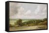 Landscape: Ploughing Scene in Suffolk (A Summerland) c.1824-John Constable-Framed Stretched Canvas