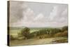 Landscape: Ploughing Scene in Suffolk (A Summerland) c.1824-John Constable-Stretched Canvas