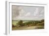 Landscape: Ploughing Scene in Suffolk (A Summerland) c.1824-John Constable-Framed Giclee Print