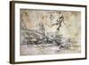 Landscape, Profile and Male Figure-Leonardo da Vinci-Framed Giclee Print