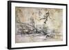 Landscape, Profile and Male Figure-Leonardo da Vinci-Framed Giclee Print