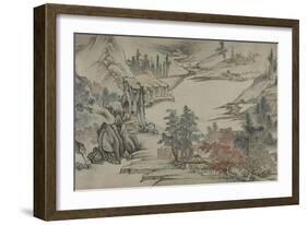 Landscape, Qing Dynasty (1644-1912), Late 17th Century-Shengmo Xiang-Framed Giclee Print