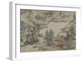 Landscape, Qing Dynasty (1644-1912), Late 17th Century-Shengmo Xiang-Framed Giclee Print