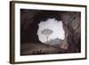 Landscape, Rock Arch Frames a Tree and City-Andrea Mantegna-Framed Art Print