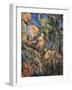 Landscape Rocks Above the Caves at Château Noir-Paul Cézanne-Framed Giclee Print