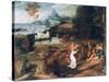 Landscape Scene with Saint Roch, C1500-1524-Joachim Patinir-Stretched Canvas