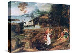 Landscape Scene with Saint Roch, C1500-1524-Joachim Patinir-Stretched Canvas