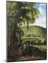 Landscape Showing Figures, Flemish Wine Merchants-Jacques d'Arthois-Mounted Giclee Print