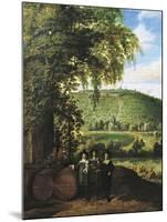 Landscape Showing Figures, Flemish Wine Merchants-Jacques d'Arthois-Mounted Giclee Print