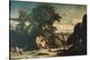 Landscape Showing Tobias and Angel-Constant Troyon-Stretched Canvas