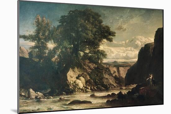 Landscape Showing Tobias and Angel-Constant Troyon-Mounted Giclee Print