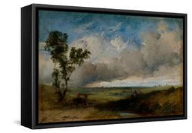 Landscape Sketch (Oil on Canvas)-Henry Dawson-Framed Stretched Canvas