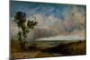 Landscape Sketch (Oil on Canvas)-Henry Dawson-Mounted Giclee Print