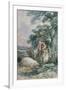 Landscape Sketch, with a Boy and Two Pigs-John Barker-Framed Giclee Print