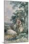 Landscape Sketch, with a Boy and Two Pigs-John Barker-Mounted Giclee Print