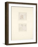 Landscape Sketch with a Brief Study of the Virgin Mary's Head Turned to Left-Raphael-Framed Giclee Print