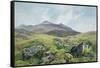 Landscape, Snowdon-Frederick William Hayes-Framed Stretched Canvas