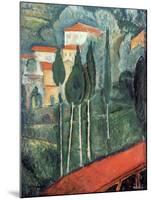 Landscape, South of France, 1919-Amedeo Modigliani-Mounted Premium Giclee Print