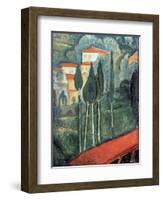 Landscape, South of France, 1919-Amedeo Modigliani-Framed Premium Giclee Print