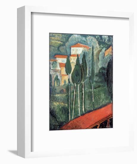 Landscape, South of France, 1919-Amedeo Modigliani-Framed Premium Giclee Print