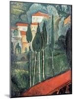 Landscape, South of France, 1919-Amedeo Modigliani-Mounted Giclee Print