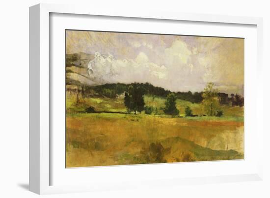 Landscape Study, C.1900 (Oil on Canvas)-John Henry Twachtman-Framed Giclee Print