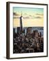 Landscape Sunset View, One World Trade Center, Manhattan, New York, United States, Color Sunset-Philippe Hugonnard-Framed Photographic Print