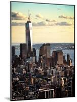 Landscape Sunset View, One World Trade Center, Manhattan, New York, United States, Color Sunset-Philippe Hugonnard-Mounted Photographic Print