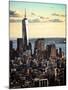 Landscape Sunset View, One World Trade Center, Manhattan, New York, United States, Color Sunset-Philippe Hugonnard-Mounted Premium Photographic Print