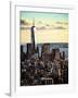 Landscape Sunset View, One World Trade Center, Manhattan, New York, United States, Color Sunset-Philippe Hugonnard-Framed Photographic Print