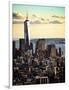 Landscape Sunset View, One World Trade Center, Manhattan, New York, United States, Color Sunset-Philippe Hugonnard-Framed Photographic Print